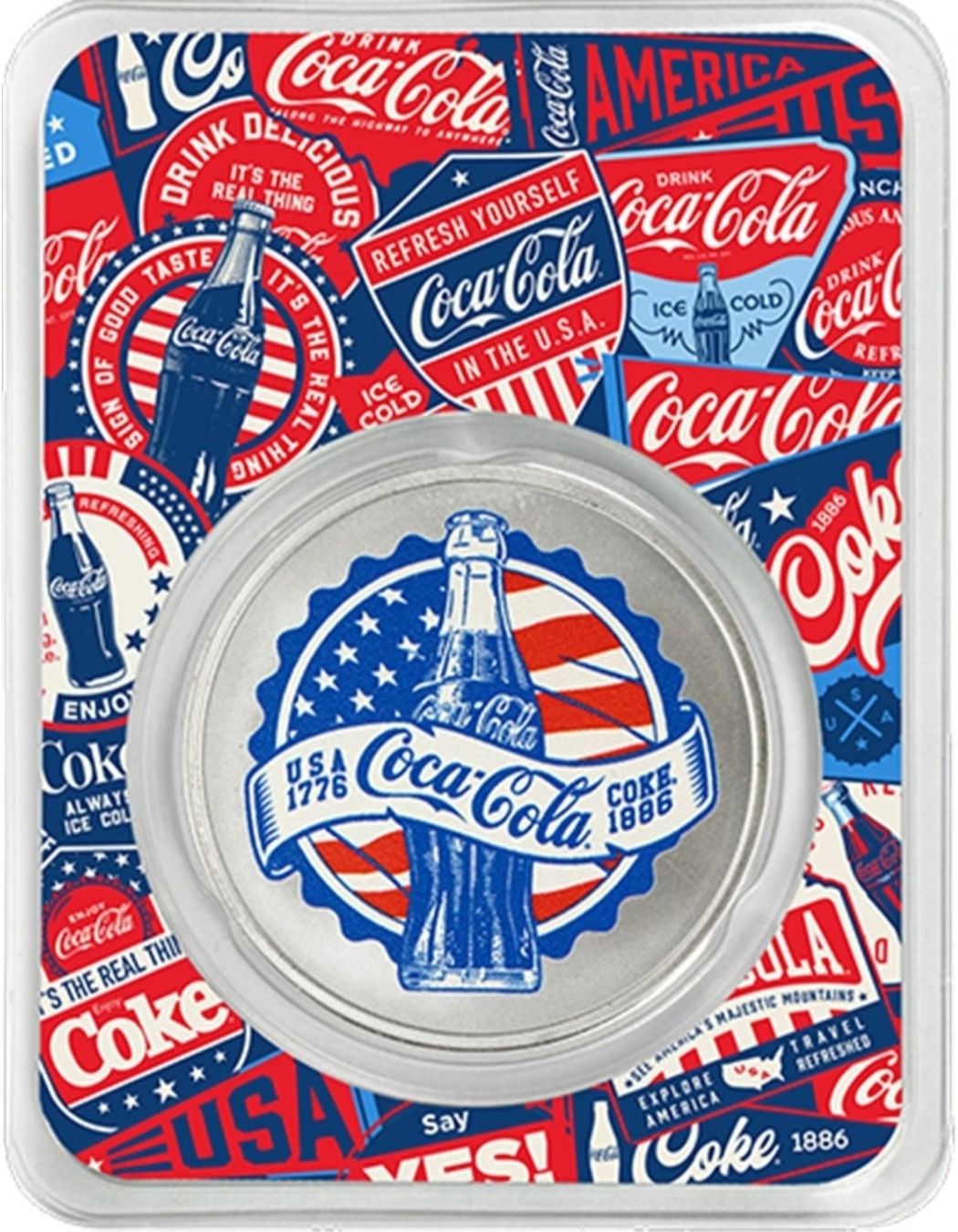 Tutti le monete: 1 OZ Silber Coca Cola in Blister – Nuovo e nell'imballaggio originale da Weinfelden venduto da shopping-island