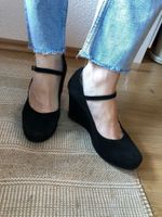 Escarpins en daim noir 39