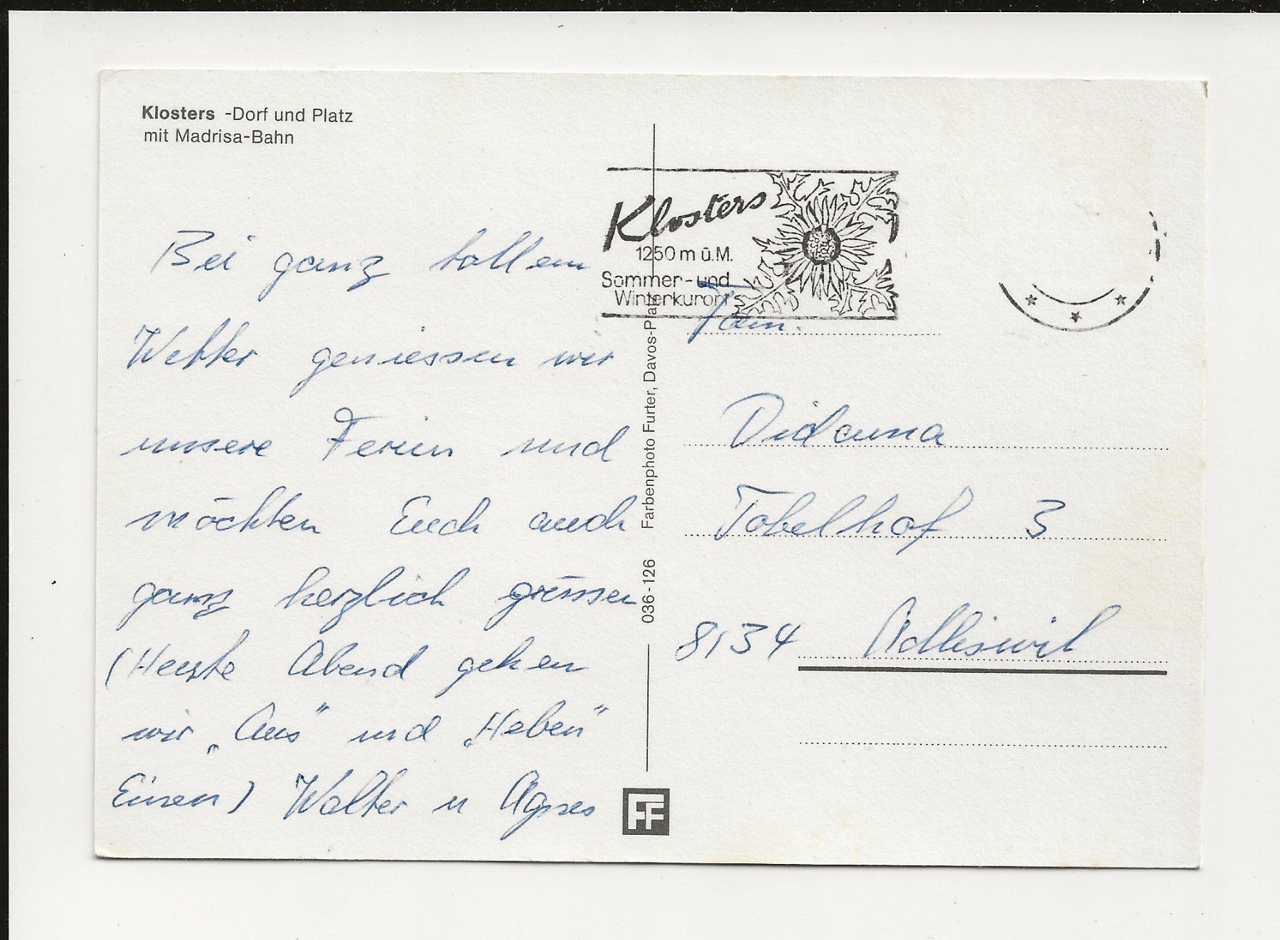 Cartoline postali: AK ca.1970 Klosters Madrisa-Bahn – Usato da Greifensee venduto da 315WDO 1