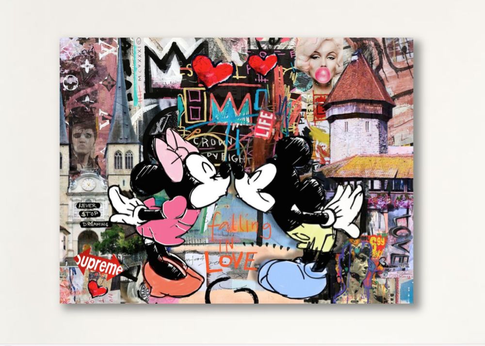 Mickey Mouse Luzern Pop Art Kunst City Kiss Elvis Modern Art (Neu ...