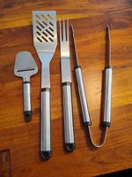 Grillbesteck, Edelstahl, neu, unbenutzt
