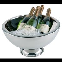 Champagner Kühler aus Edelstahl hochglanzpoliert