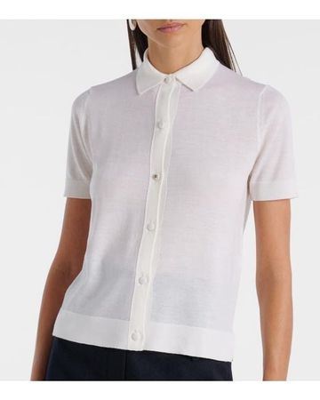 New Neu Max Mara Women's White Virgin Wool Cardigan  XS