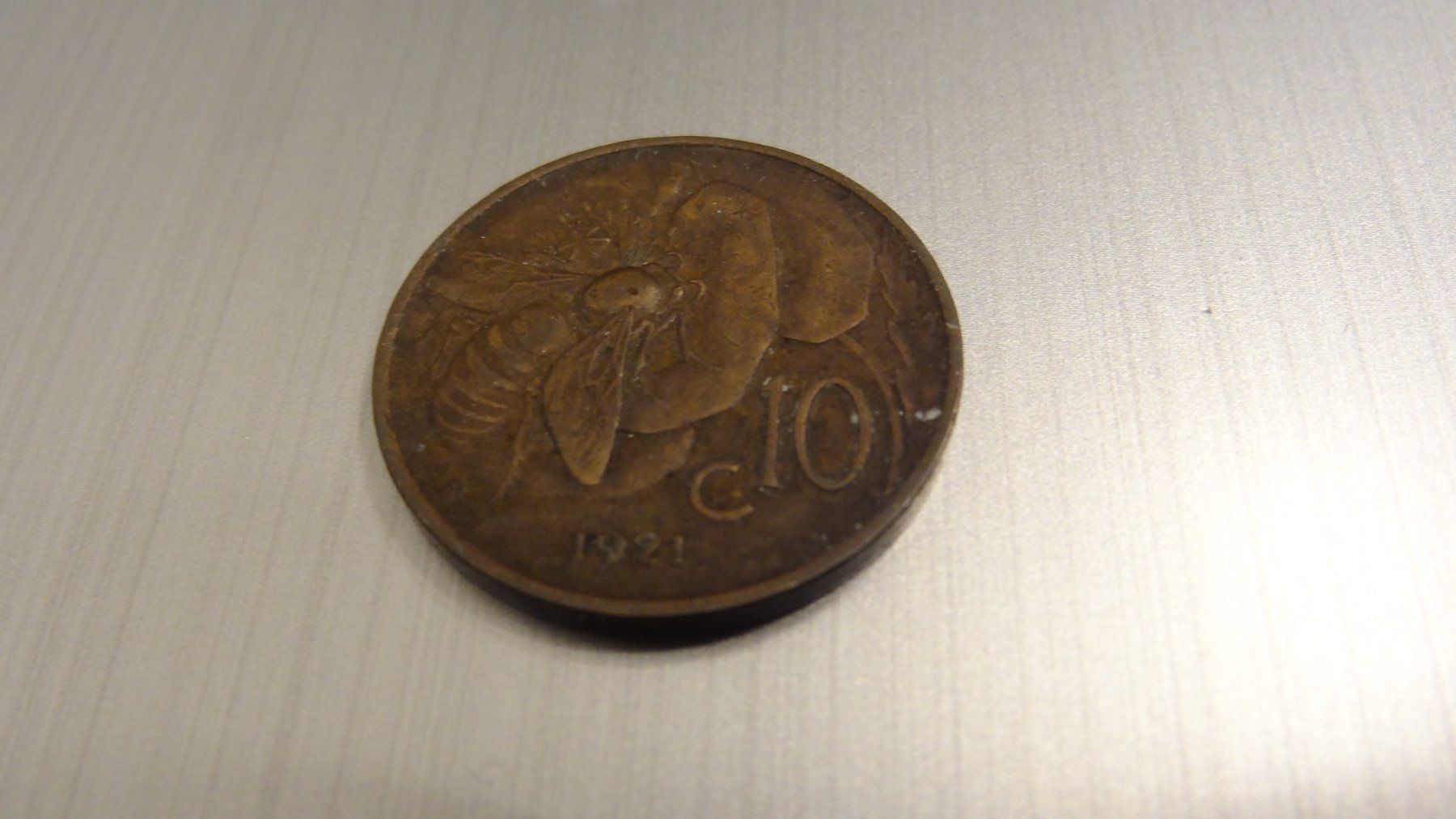 Alle Münzen: 1921 Italien 10 Centimes – Gebraucht aus Olten von pechsisa1 1