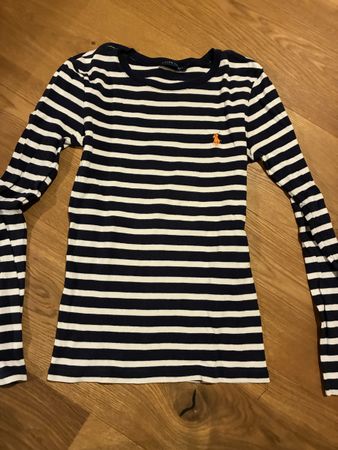 Langarmshirt Ralph Lauren gestreift dunkelblau Grösse XS