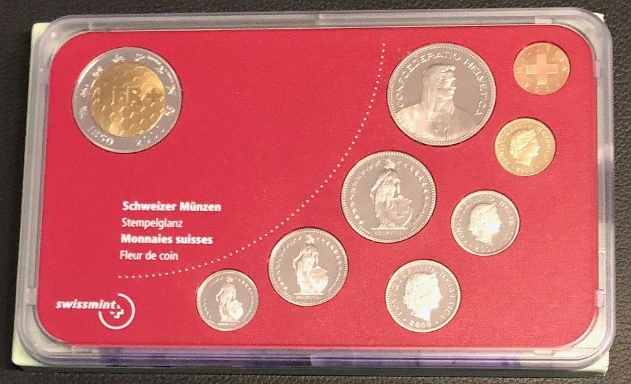 Alle Münzen: Münzsatz 150 Jahre Schweizer Franken 2000 stgl – Neu (gemäss Beschreibung) aus Arch von coinsandmore 3