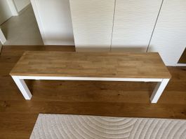 Sitzbank Holz weiss