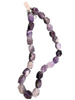Halskette aus unregelmässigen Amethyst-Edelsteinperlen