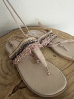 Roberto Santi Leder Sandalen mit Fransen – Gr. 38