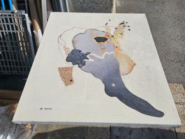 Grande quadro astratto firmato Branka Moser