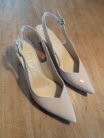 Unisa Slingback Pumps beige Lack Grösse 38 neuer Zustand