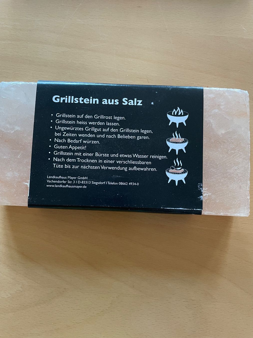 Griglie: Grillstein aus Salz – Nuovo e nell'imballaggio originale da Speicher venduto da boaserra 1
