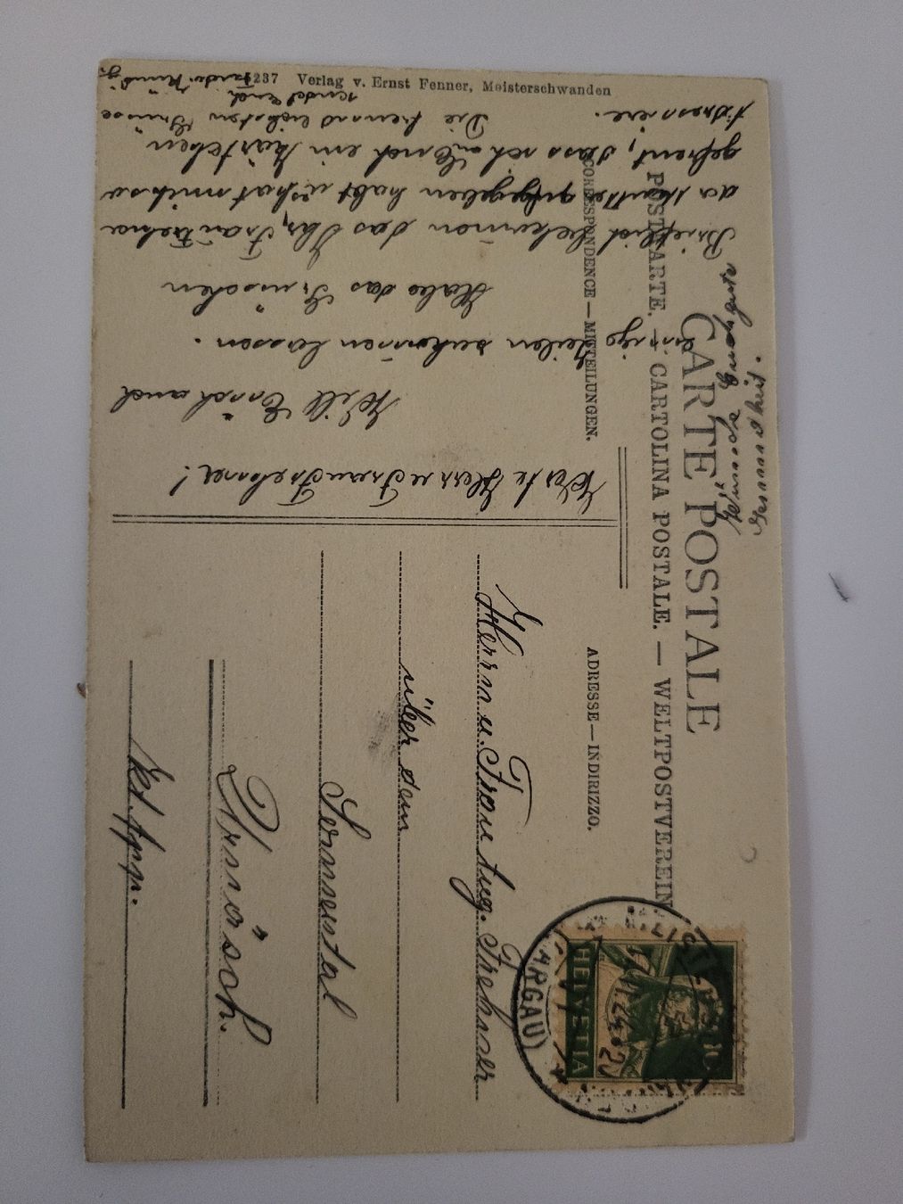 Cartoline postali: Alte Ansichtskarte Meisterschwanden, R4 – Usato da nunningen venduto da mic_88k2 1