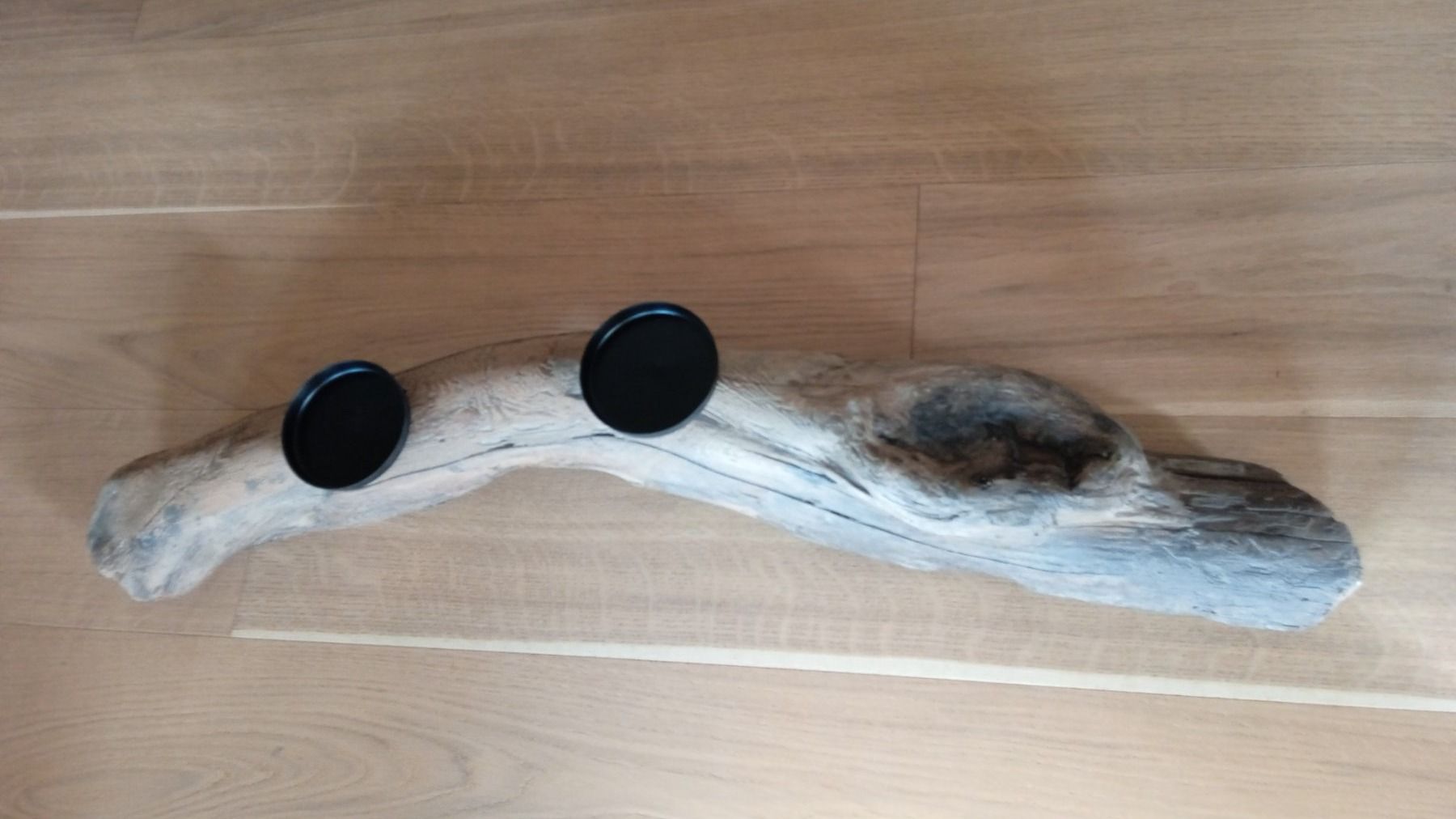 Holzartikel: Schwemmholz mit zwei Kerzenhaltern – Neu und originalverpackt aus Widnau von ForViolin 3