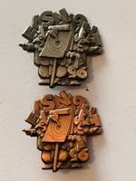 2 Basler Fasnacht Plaketten 1996 1xSilber 1xKupfer
