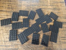 lego 3032 lot de 20 pièces Black Plate 4 x 6