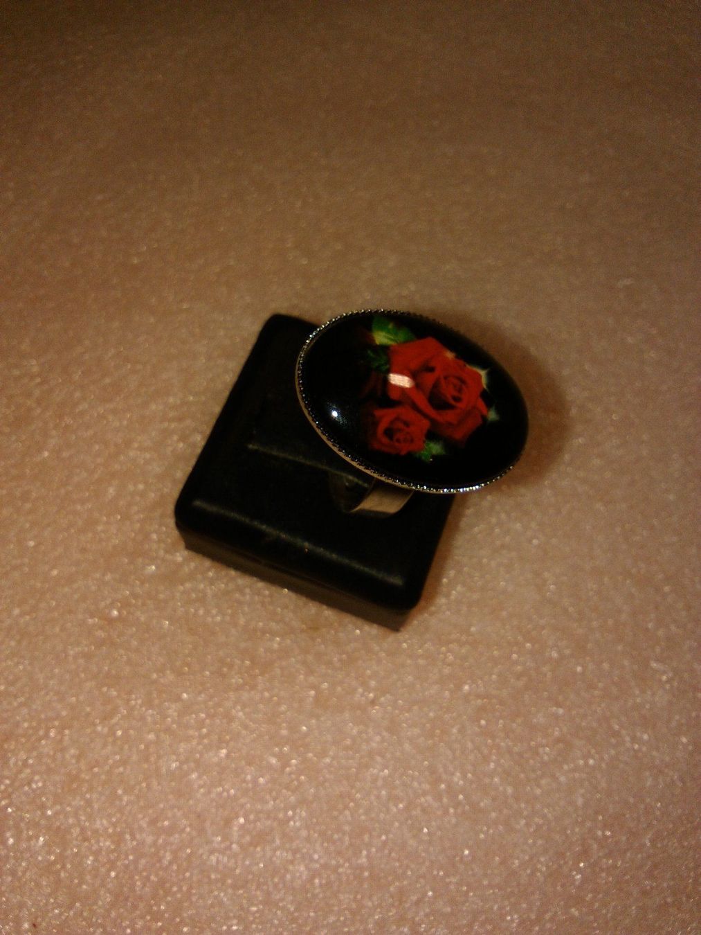 Anelli: ring edelsthal,,mit rot blume,,,glanzig – Nuovo (secondo la descrizione) da Basel venduto da bijoutrie_4 1