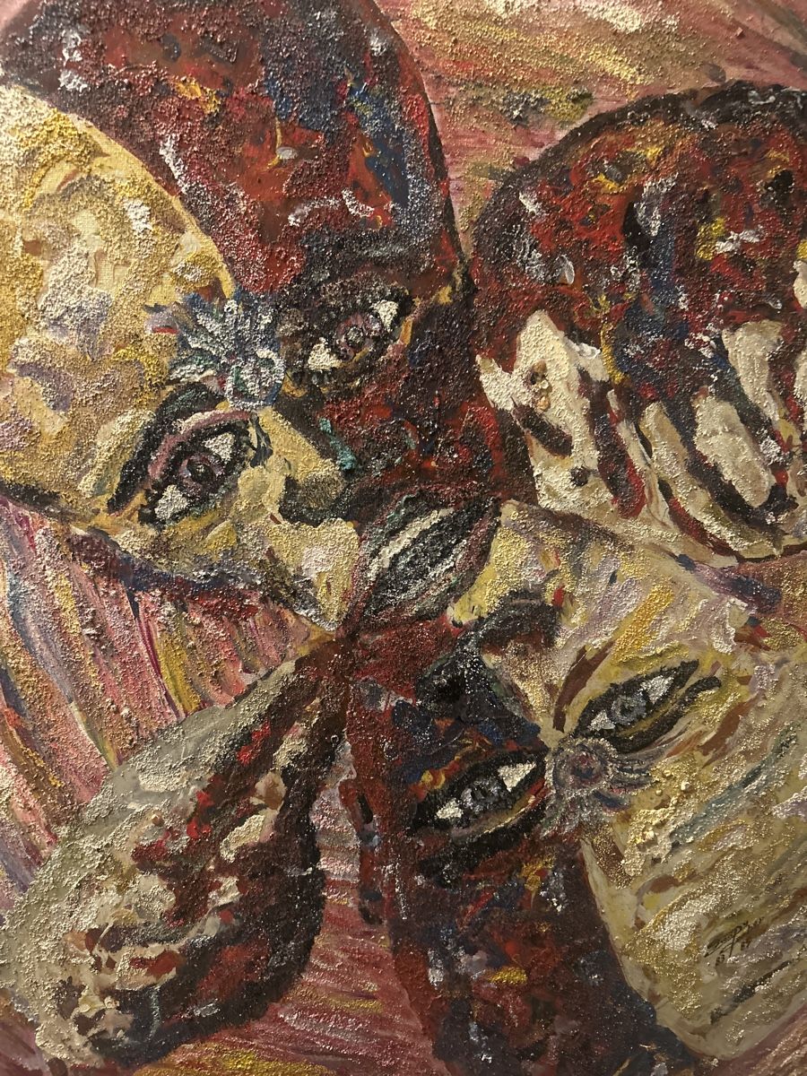 Dipinti: Gerber Gemälde "Bewegungs-Wahn" 83/87, Originalzustand – Usato da Glarus venduto da KunstWerkEr-LS87 1
