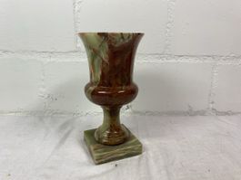 Onyx Vase mit Sockel, schwere Qualität