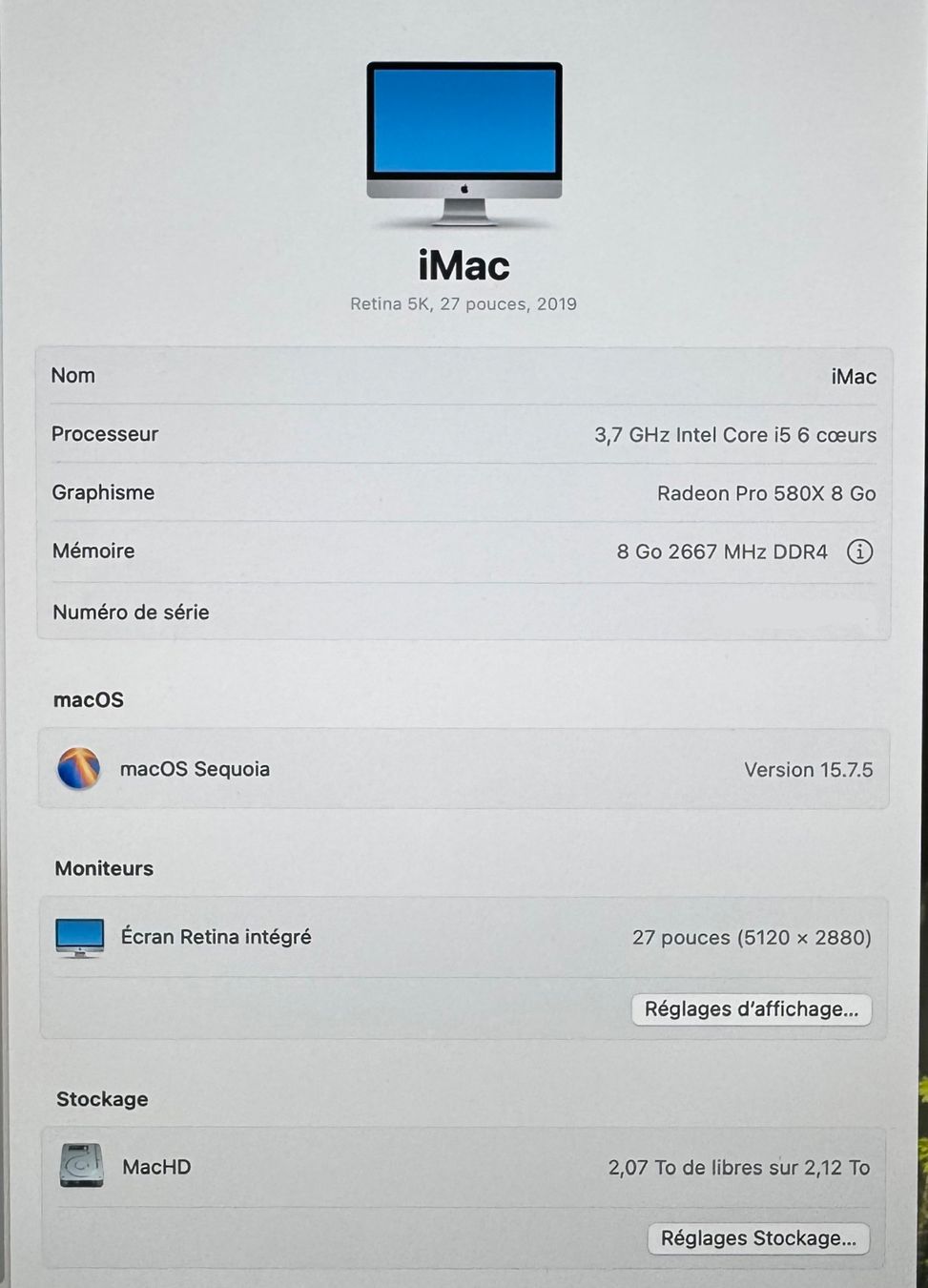 Apple PC: iMac 2019, Retina 5K 27", 2TB – Usato da Epalinges venduto da kel_8zql 5