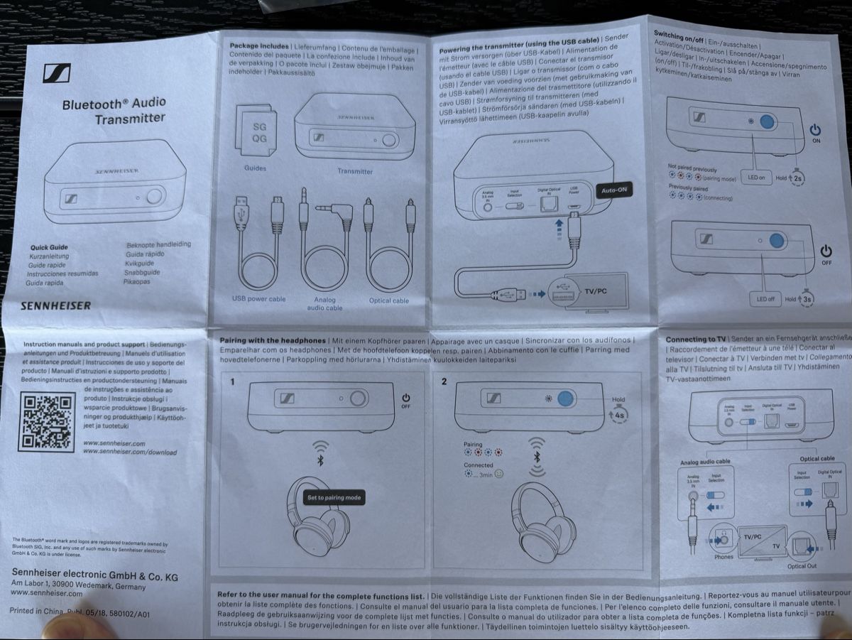 Sennheiser Unità & Adattatore: Sennheiser BT T100 Bluetooth Audio Transmitter, Top Zustand – Nuovo (secondo la descrizione) da Zürich venduto da Chio4 3