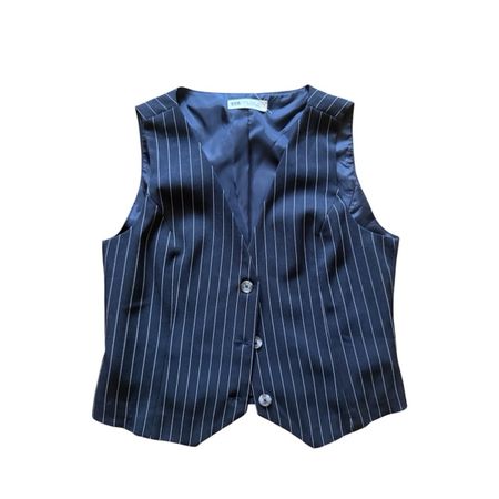 Top gilet noir et blanc