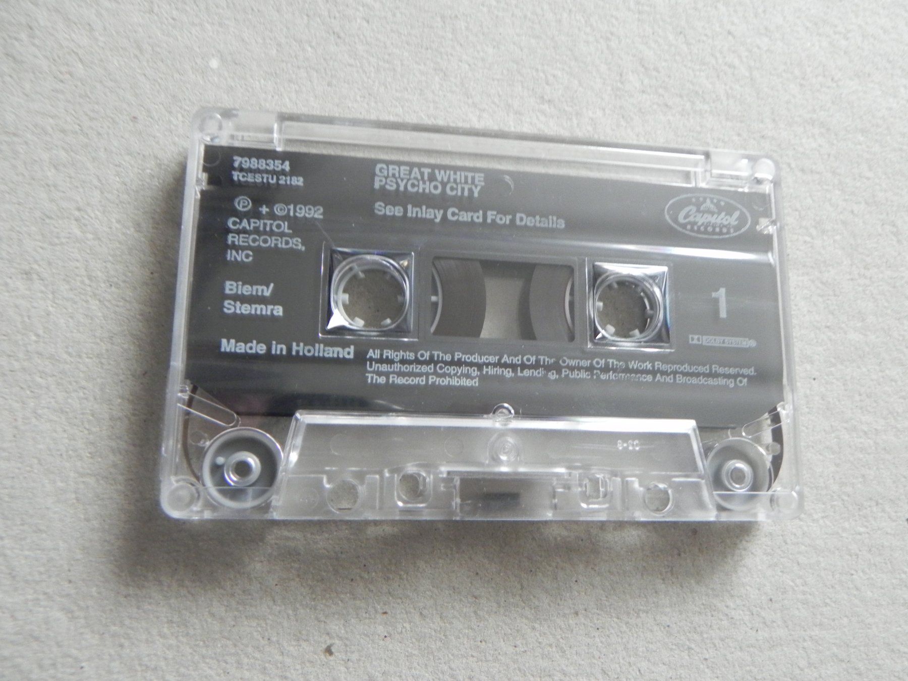 Musicassette: MC Kassette USA Hardrock Band Great White 1992 Psycho City – Usato da Siebnen venduto da krimsie 4