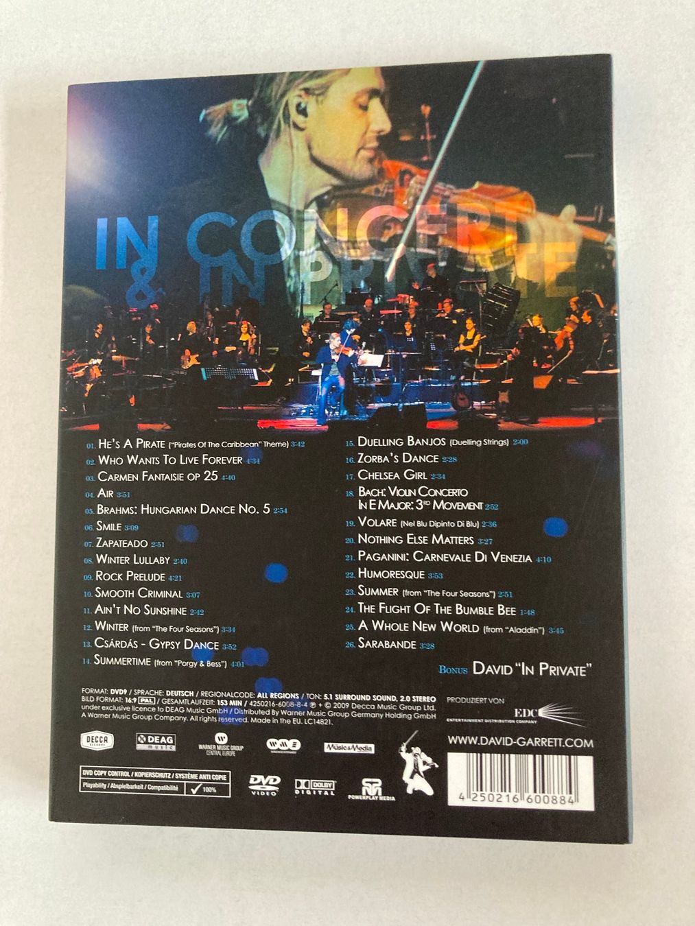 Alle DVDs: David Garrett Live - in Concert & in Private – Gebraucht aus Burgdorf von Andre990 3