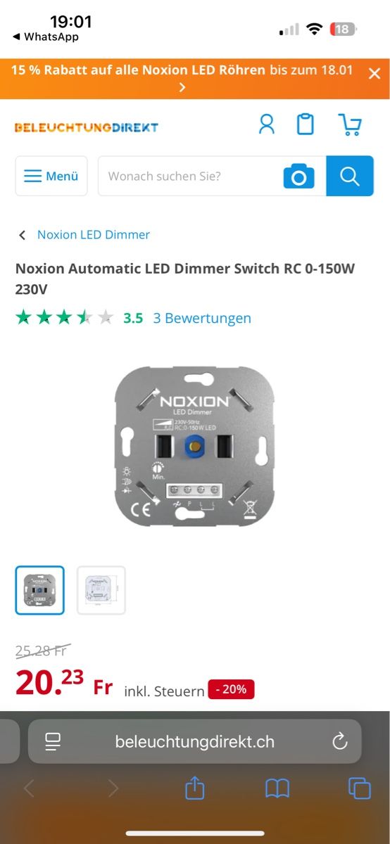 Lampade: Noxion LED Dimmer – Nuovo (secondo la descrizione) da Zürich venduto da pab_95sp 1