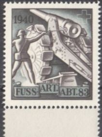 Tutti i francobolli: Artillerie Wi 282 postfrisch – Usato da Bürglen TG venduto da StampGraf