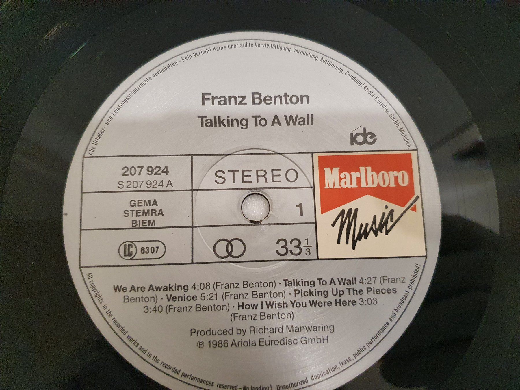 Dischi in vinile: Franz Benton – Talking To A Wall – Usato da Uster venduto da Vinyl-Leidenschaft 3