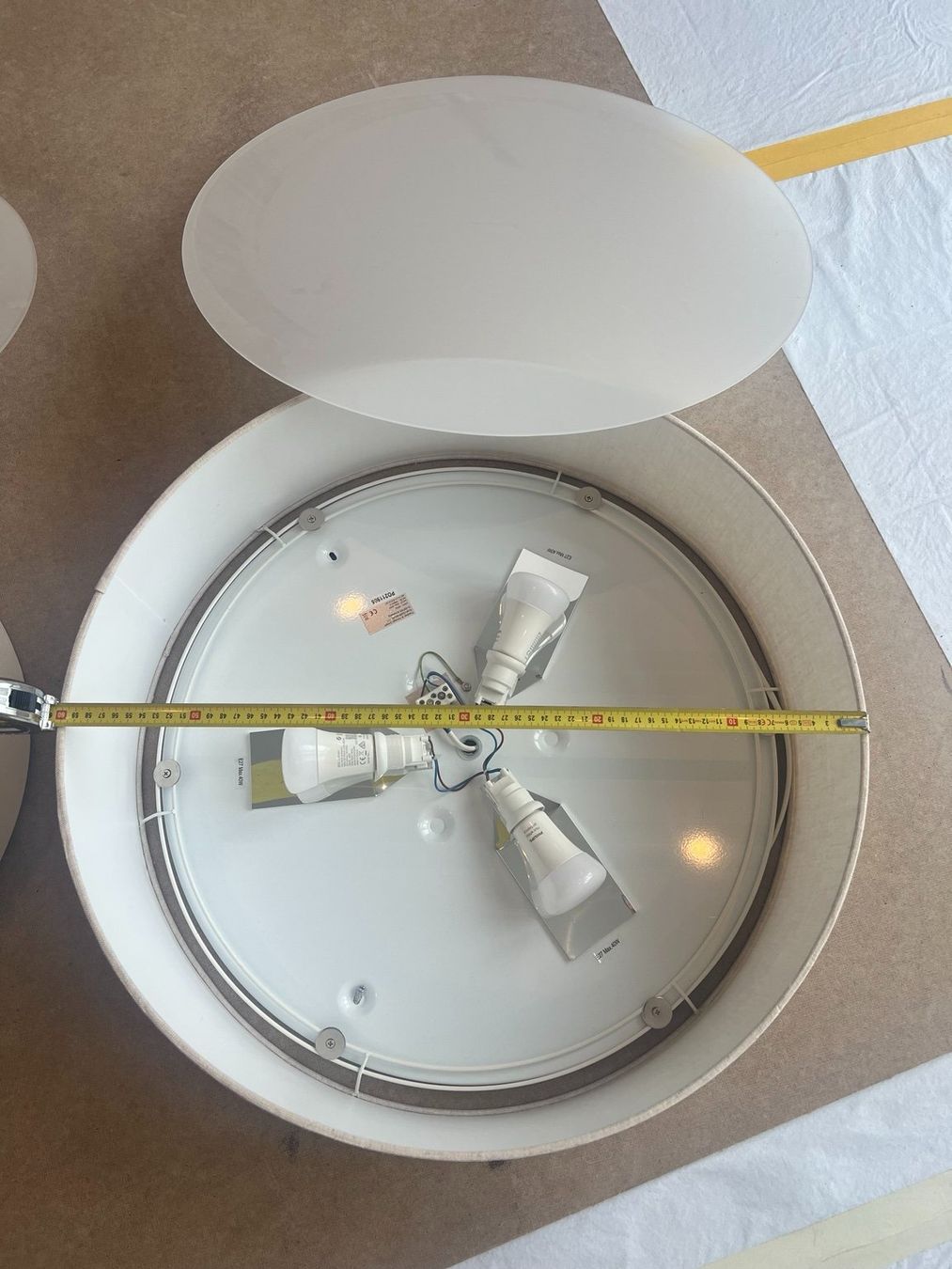 Lampadari & plafoniere: Deckenlampe / Stoff-Deckenleuchte – Ø ca. 60 cm – Usato da Urdorf venduto da Tornado75 2