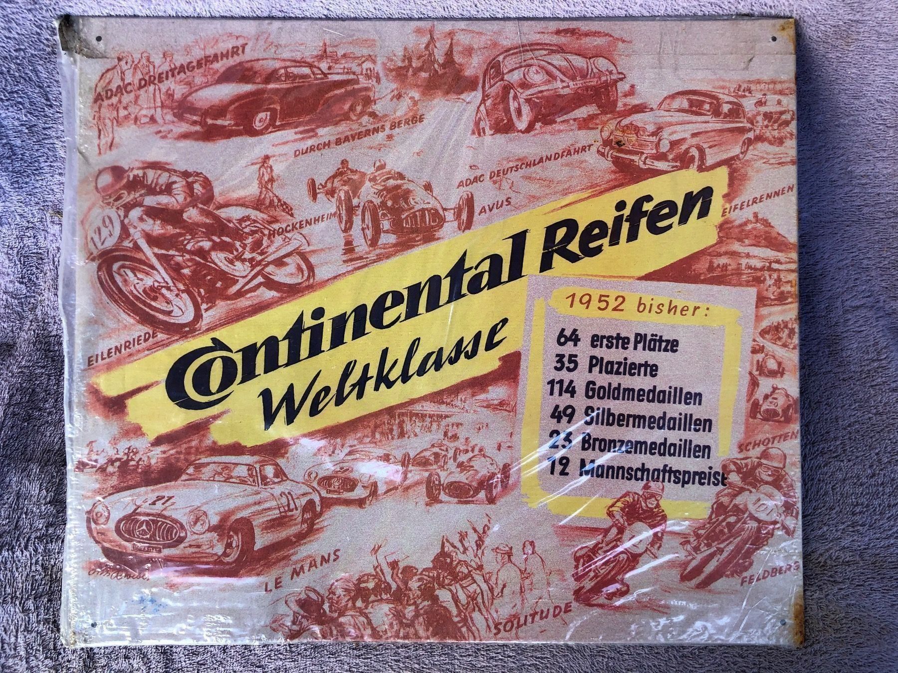 Insegne: Continental reifen Oldtimer grand prix – Nuovo (secondo la descrizione) da Reinach AG venduto da rares75