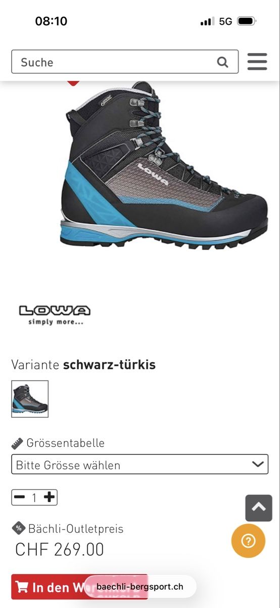 Lowa Scarpe da donna: Lowa Wanderschuhe Alpine Pro GTX – Usato da Messen venduto da Elve4