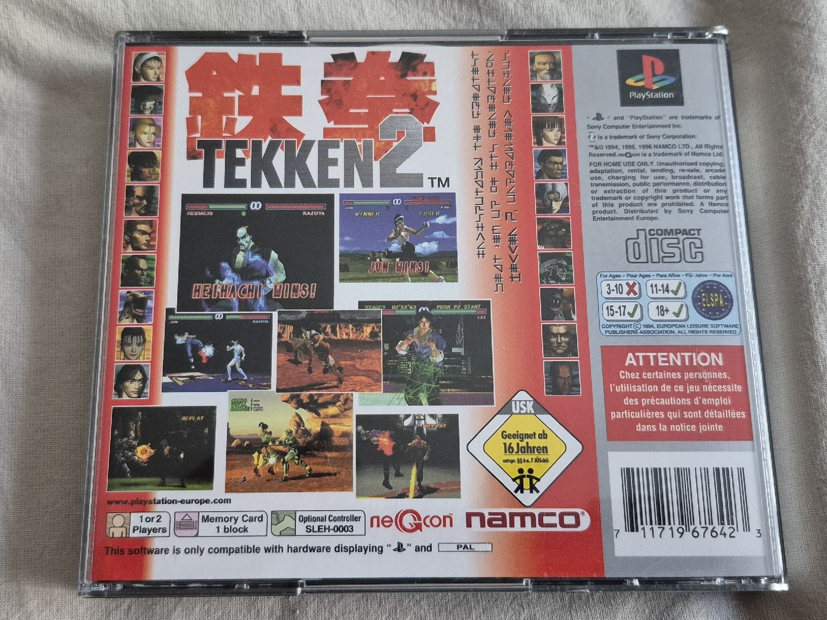 Sony Giochi: TEKKEN 2 PS1 PLATINUM 1996 MULTILANGUAGES JEU SPIEL RETRO – Usato da Grand-Lancy venduto da luc111 1