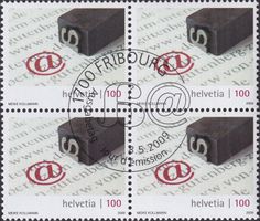 2009, Nr.1311 (Von Gutenberg) Viererblock mit Ersttags-O.