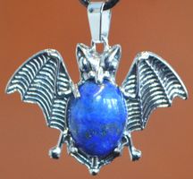 Halskette G-236 – Eule – Lapislazuli – 4,5 x 3 cm
