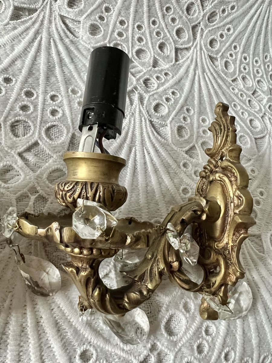 Lampade: Paar Alter Messing Wandleuchte – Usato da Frenkendorf venduto da Only1 8