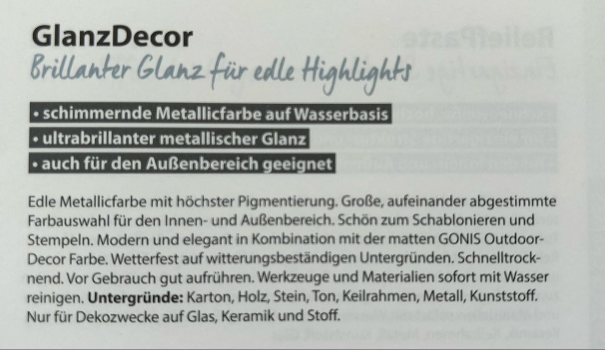 Colori: Gonis GlanzDecor Set – Nuovo (secondo la descrizione) da Uffikon venduto da Gismj 5