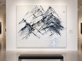 Tableau abstrait montagne 150/180cm