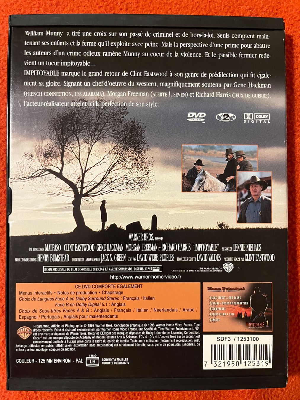 Tutti i DVDs: IMPITOYABLE - CLINT EASTWOOD, GENE HACKMAN, MORGAN FREEMAN – Usato da Lausanne venduto da sbar224 1