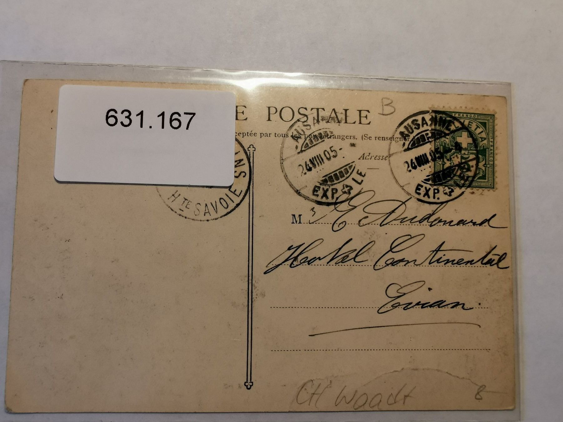 Cartoline postali: CP Lausanne - La Caserne 1905 – Usato da Pailly venduto da jme99 1