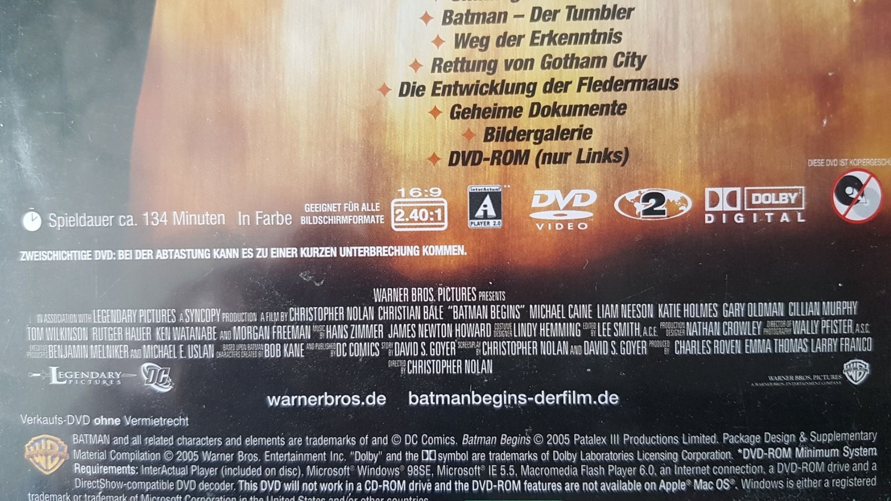 Tutti i DVDs: DVD Batman Begins / 2 Disc Set – Usato da Oetwil am See venduto da fineli2 1