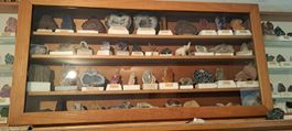 Mineralien Sammlung, Vitrine, Rarität, Sammlerstück