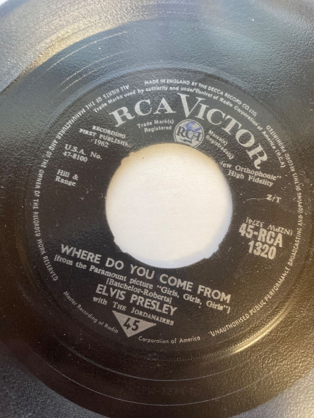 Dischi in vinile: Vinyle 45 tours Elvis Presley - "Return to Sender" - – Usato da Le Brassus venduto da cinema13 1