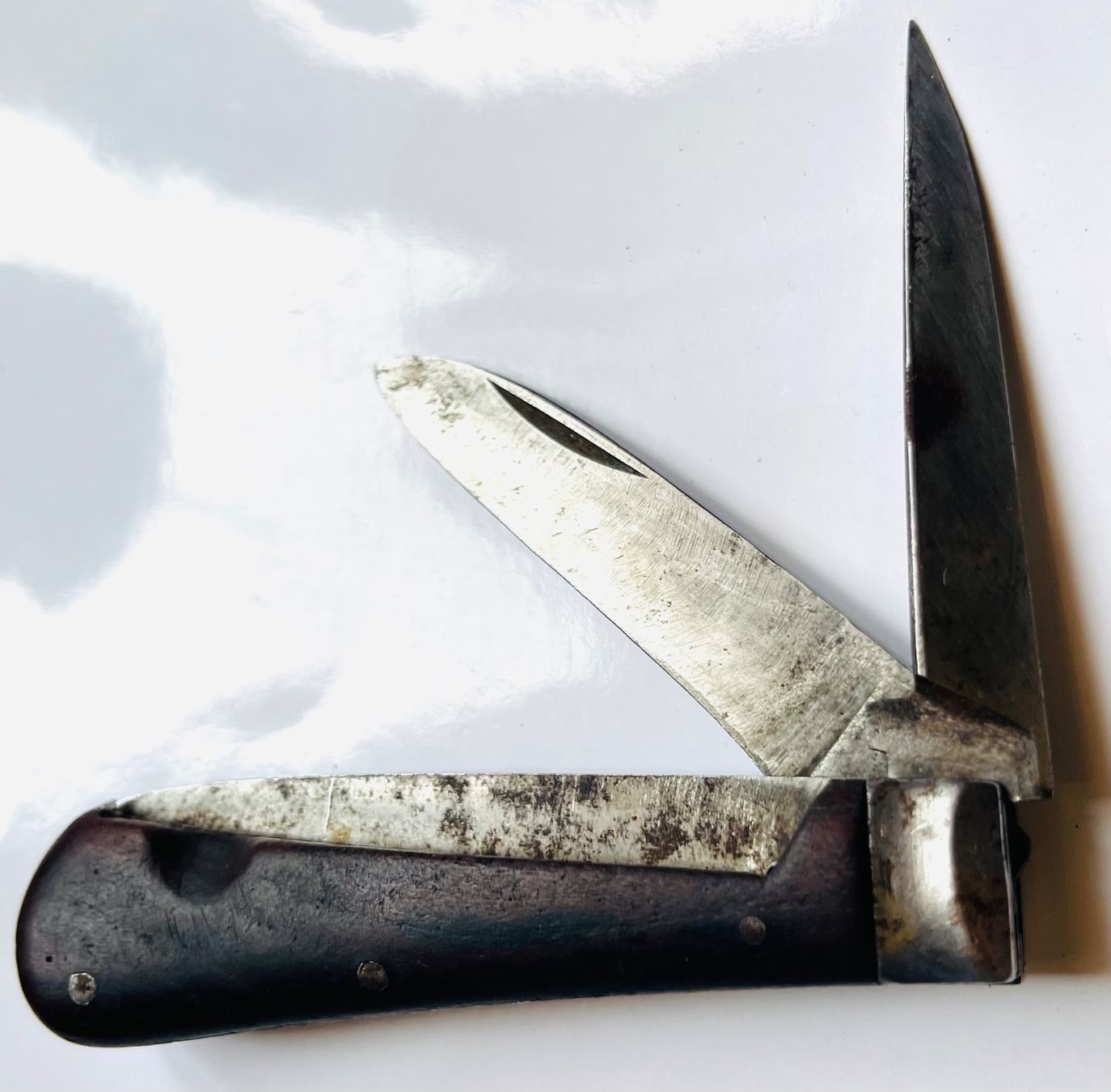 Coltelli tascabile: Altes Sackmesser, 2 Klingen mit Holzgriff – Usato da Basel venduto da TOMFAN 1
