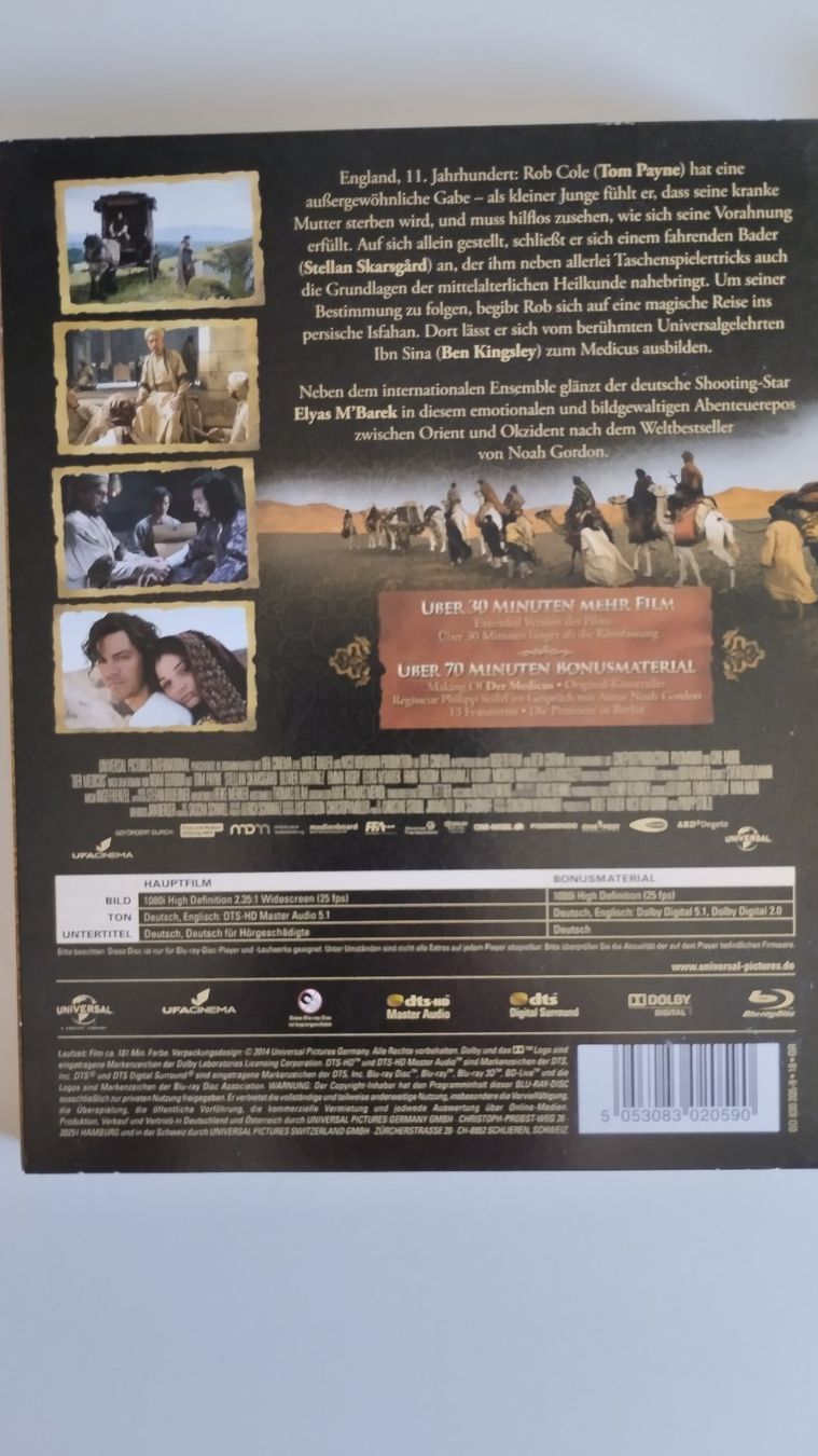 Tutti i DVDs: DER MEDICUS EXTENDED EDITION + DER MEDICUS 2 BLU-RAYS – Nuovo (secondo la descrizione) da Basel venduto da Bal-Sagoth 2