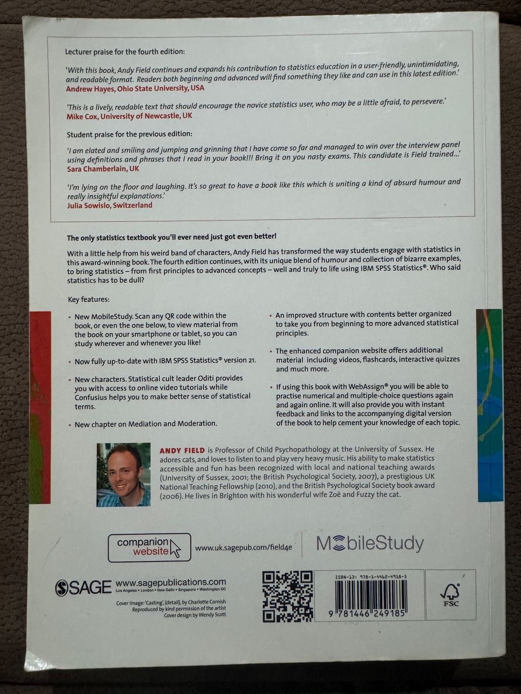 Bücher: Andy Field –Discovering Statistics using IBM SPSS Statistics – Gebraucht aus Dietikon von MuNathy 1