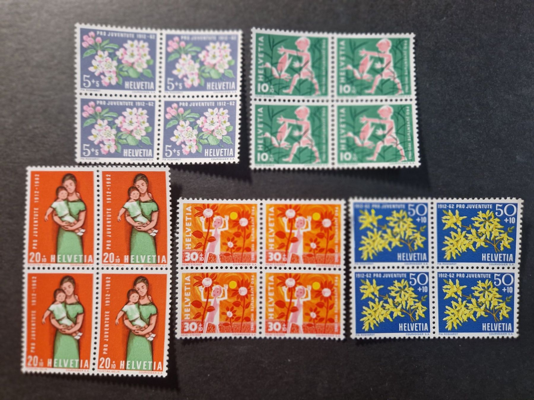 Tous les timbres: Pro Juventute 1962   4 block postfrisch ** – D'occasion à Bouveret par hckoala