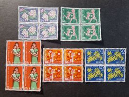 Pro Juventute 1962   4 block postfrisch **